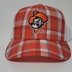 Oklahoma State Cowboys Orange Plaid Hat Cap